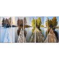thumbnail image 2 of Houses on Small Island Panorama - Modern Seascape Canvas Artwork, 2 of 3