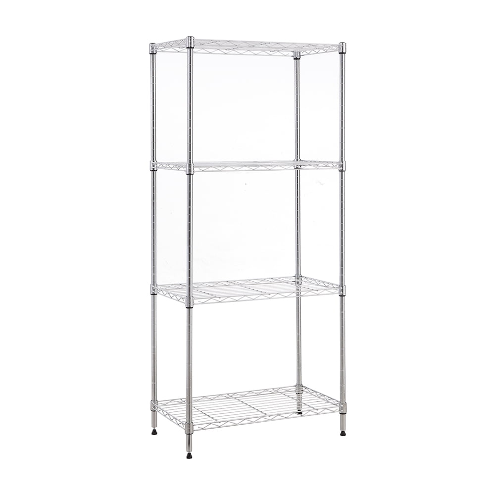 4 tier chrome utility wire shelving unit 14x24x53in