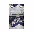 thumbnail image 1 of Floral Hanging Pocket Organizer, Japanese Blossom Sakura and Mount Hill, Printed Polyester Storage Bag with Pockets, 9" x 16", Indigo Pale Pink, 1 of 2