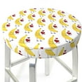 thumbnail image 3 of Haiem a banana blowing air kisses Print Cushion Round Bar Chair Seat Cover Bar Chair Cushion Covers Elastic Washable Bar Chair Cover,Protects from Scratches and Stains-13 inch, 3 of 7