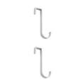 thumbnail image 2 of Inteprter Gancho trasero para puerta, armario, armario, ropa colgante de acero inoxidable, abrigo, bufanda, colgador, estante de almacenamiento Blanco 2piezas, 2 of 6