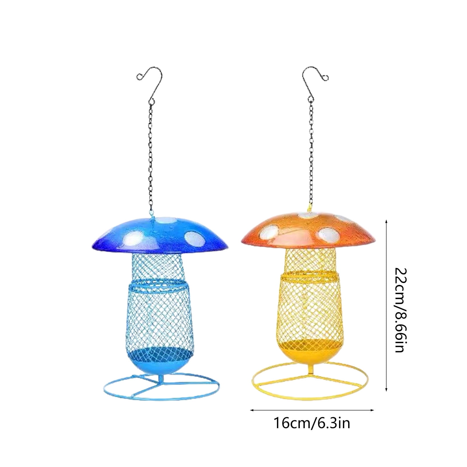 Finch Feeders for Outdoors Hanging,All-Metal Squirrel Proof Thistle Nyjer Bird Feeder,Metal Mesh Tube Bird Feeder for Nyjer Thistle , 2.5 lbs Large Capacity 2pcs