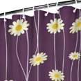 thumbnail image 3 of Purple Daisy Flower Wavy Lines Pattern Shower Curtain 36"x72" ,Bathroom Decorative Shower Curtains Set with 12 Hooks,Modern Waterproof Washable Shower Curtain, 3 of 6