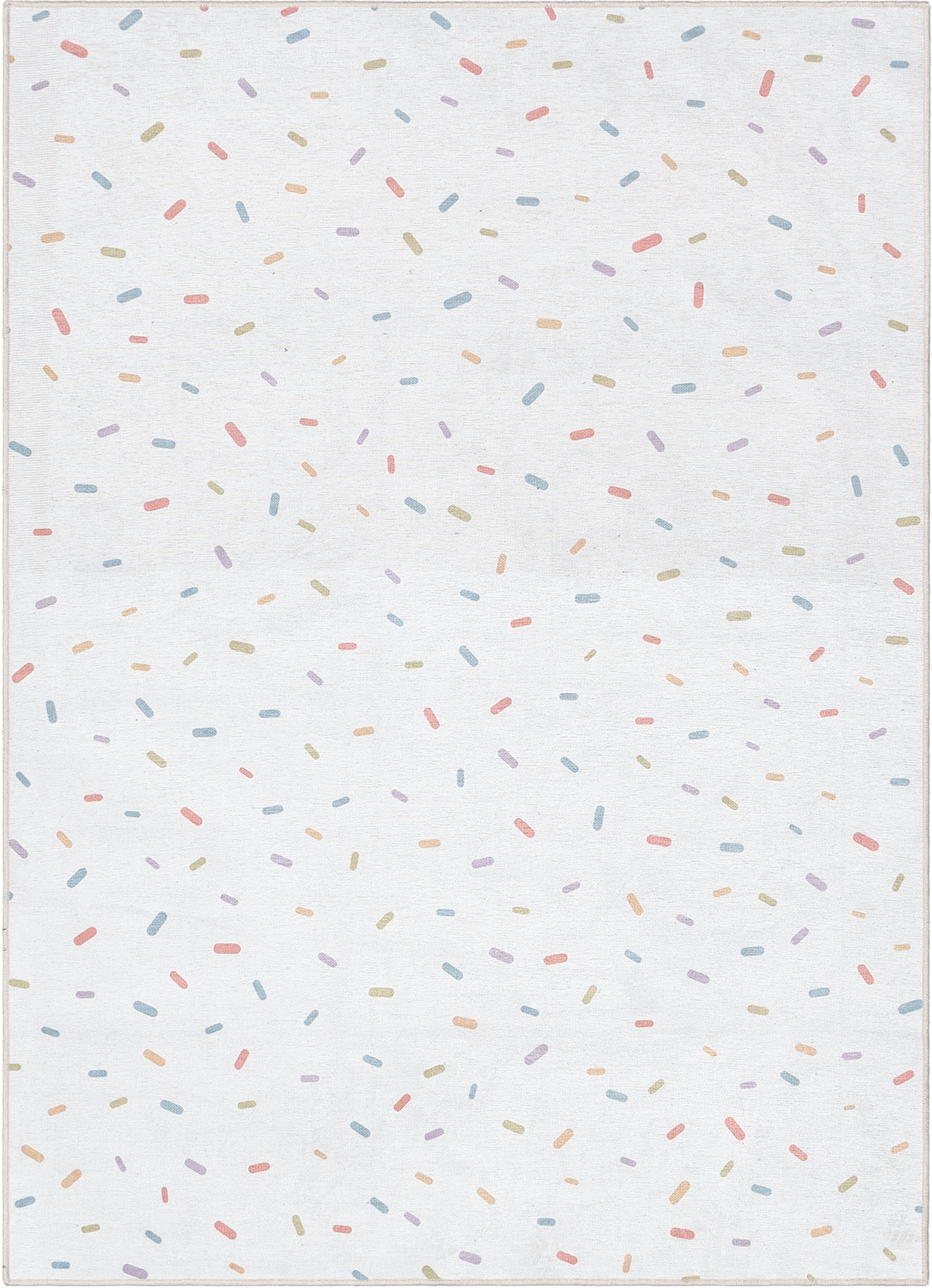 Well Woven Kids Rugs Sprinkles Modern Multi Color Printed Distressed Machine Washable 5' x 7' Area Rug