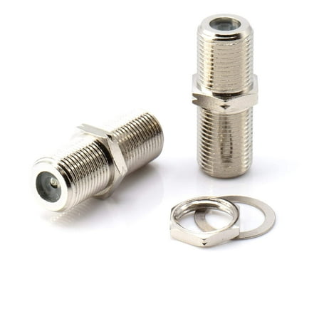 THE CIMPLE CO - Coaxial Cable Extension Adapter - 50 Pack - with Washer and Nut