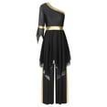thumbnail image 1 of TTAO Robe de Danse à Manches Évasées avec Paillettes et Pantalon Grand Noir TTG, 1 of 5