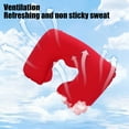thumbnail image 6 of LACKUST Comfortable Travel Neck Pillow - PVC Flocked U-Shaped Cushion for Aviation, Outdoor, Home Use, Portable Inflatable Cervical Support Pillow with Soft Velour Cover,Red, 6 of 6
