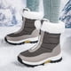 thumbnail image 3 of Botas de nieve de invierno para exteriores, zapatos de algodón grueso y cálido con forro polar para mujer, zapatos de esquí para viajes en el campo de la nieve antideslizantes e impermeables para, 3 of 5