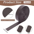 thumbnail image 2 of 5m x 20mm Foldover Leather Strips Faux Leather Trimming Tape 1mm Thick Flat Leather Cord String Lambskin Texture PU Leatherette Strap for DIY Sewing Seaming Hemming Crafts Coconut Brown, 2 of 5