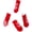 Red, variant on DOPI 4Pcs Pet Socks Good Elasticity Keep Warm Soft Cat Dog Paw Shoes Socks Pet Supplies