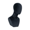 thumbnail image 1 of Organizador de busto de maniquí para joyería, centro comercial, auriculares, soporte de exhibición de pelucas negro, 1 of 9