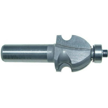 

Magnate 4824 Bead and Cove Carbide Tipped Router Bit — 1 Cutting Height; 9/64 Bead Radius; 5/8 Cove Radius; 1/2 Shank Diameter; 1 Overall Diameter; 1-1/2 Shank Length; 2 Flute