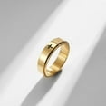 thumbnail image 3 of PAMTIER Unisex 6mm Stainless Steel Simple Christian Cross Religion Rotatable Lucky Biker Ring Anxiety Fidget Band Prayer Faith Gold Size 10, 3 of 5