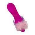 thumbnail image 2 of Dualoai Princess Dress up Shoes Dress up Kids Heels Decoration Shiny Versatile Toy Jelly Sandals for Girls for Birthday Childrens Day pink with feather, 2 of 9