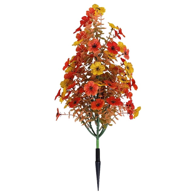 Festival Outdoor Courtyard Decoration Planting Trees Simulation Green Plants Violet Plastic Flowers