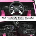 thumbnail image 5 of Costway Mercedes Benz 12V Electric Kids Ride On Car RC Remote Control W/Trunk Pink, 5 of 9