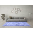 thumbnail image 3 of Ahgly Company Machine Washable Indoor Square Persian Blue Traditional Area Rugs, 5' Square, 3 of 4