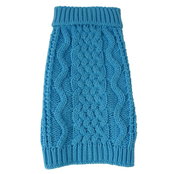 Swivel-Swirl Heavy Cable Knitted Fashion Designer Dog Sweater
