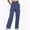Blue, variant on Sentmoon Warm Pants for Women Plus Size High Waist Women's Athletic Pants Multiple Pockets Loose Wide Leg Solid Color Breathable Track Pants Winter Fashion for Relaxing at Home XL