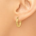 thumbnail image 3 of 10K Yellow Gold Earring Hoop Women'S 10 mm 3 Polished 3Mm Tube Earrings, 3 of 4