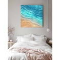thumbnail image 6 of Abstract Turquoise Canvas Wall Art, Ocean Beach Waves Lines Gradient Framed Wall Decor Modern Artwork Prints Painting for Living Room, Bedroom, Kitchen & Cafe Decor 16x16 Inch, 6 of 9
