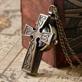 thumbnail image 3 of Cross Pocket Watch Anti-Tarnish Christian Cross Necklace Watch, WP-37, 3 of 7
