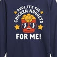 thumbnail image 3 of Instant Message - Dude, Chicken Nuggets For Me  - Toddler & Youth Long Sleeve Graphic T-Shirt, 3 of 6
