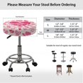 thumbnail image 6 of Renewold Bar Stool Seat Covers Stretch Round Chair Covers 13-15 Inch Fashion Vanity Seat Cushion Saddle Slipcovers for Valentine's Day Decor, 2 Pack, Pink Heart Animal Stripes, 6 of 6