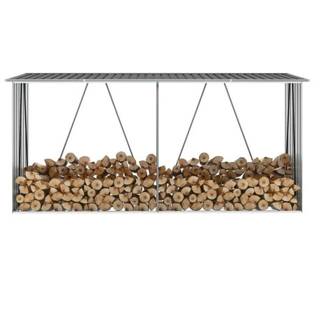 

vidaXL Garden Log Storage Shed Galvanized Steel Firewood Timber Multi Colors