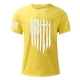 thumbnail image 5 of Baqcunre Mens Shirts,Mens Independence Day Flag Casual Soft And Comfortable Small Printed Cotton T Shirt With Rund Neck And Short Sleeves,Going Out Tops Graphic Tees Men T Shirts for Man Yellow XL, 5 of 5