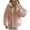 Pink, variant on Winter Hooded Coat for Women Thermal Cozy Full-Zip Puffer Jacket Casual Loose Solid Long Sleeve Cotton Outerwear with Pockets Yellow M