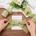 thumbnail image 3 of 5.5 Yards 3 Rolls Yellow Green Cotton Ribbon 1.6 Inch Wide Handmade Frayed Ribbons Cotton Rustic Frayed Edge Ribbon Tassel Fringe Ribbon for Gift Wrapping Wedding Holiday Decor, 3 of 9