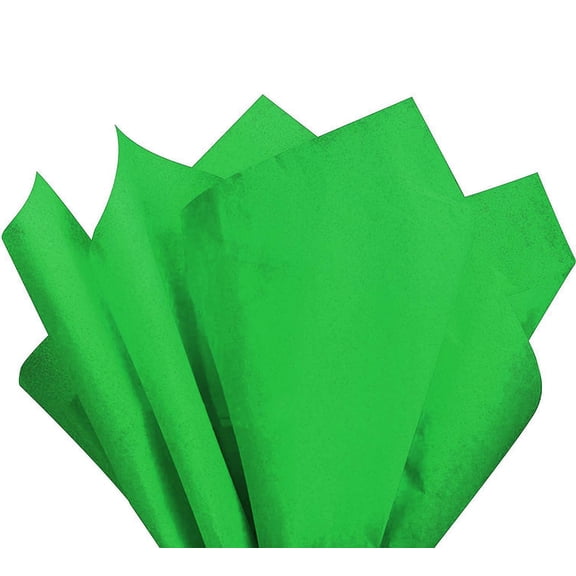 Allgala Tissue Gift Wrapping Paper | Colored Crepe Paper, Gift Bags, Packaging | Ideal for Wedding Gifts, Birthday Gifts, Father's Day and Graduation Gifts | 100-Sheet 20x26 Inch - Green