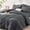 Dark Grey, variant on Black King Size Comforter Set Seersucker 7 Pieces, All Season Luxury Bed in a Bag for Bedroom, Bedding Set with Comforter, Sheets, Pillowcases & Shams