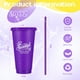 thumbnail image 2 of Vaso de plástico Skylety Thank You Gift de 700 ml con tapa y pajita, 2 of 8