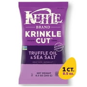 Kettle Brand Potato Chips, Krinkle Cut, Truffle Oil and Sea Salt Kettle Chips, 8.5 oz