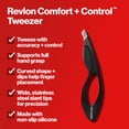thumbnail image 5 of Revlon Slant Tip Wide Grip Tweezer for Eyebrows, Stainless Steel, Black, 5 of 14