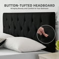 thumbnail image 5 of Weture Linen Fabric Upholstered Queen Headboard, Modern Diamond Tufting, Adjustable Height, Black, 5 of 8