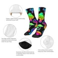 thumbnail image 3 of Rateoe Bright Mushrooms Pattern Children's Socks, Socks Gifts ,kids Crew Soft Cotton Socks , Moisture-Wicking, Durable, Ideal for Daily Wear & Sports, 3 of 5
