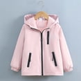 thumbnail image 2 of PureCasa Kids Rain Jacket Boys Girls Lightweight Fleece Lined Raincoats Kids Solid Color Outdoor Windbreaker Jackets with Hood, 2 of 10