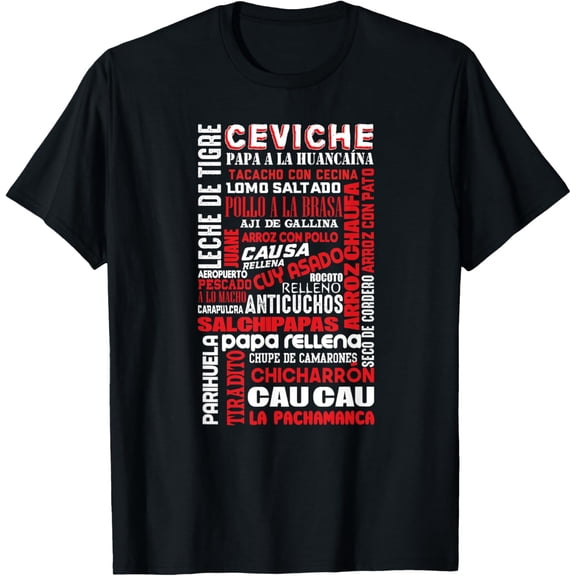 t-shirt Peruvian Food Peru Foodie Chef Gastronomy Gift T-Shirt mens,black,women,funny,men,journey,Crew Neck, Short Sleeve,printing