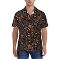 thumbnail image 5 of KLL Men's Hawaiian Shirt Short Sleeve Button Down Beach Shirts-Floral, 5 of 6