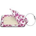 thumbnail image 2 of Hirioo Orchids Flowers Print Leather Luggage Tag with Stainless Steel Loop ,Privacy Flap and Address Card for Travel Bag Suitcase-2 PCS, 2 of 5