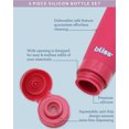 thumbnail image 6 of Bliss Silicone Travel Bottles TSA-Approved Refillable Travel Size Bottles for Toiletries 4 Pack, 6 of 7