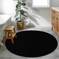thumbnail image 5 of Black Round Rug 3ft Washable Circle Entryway Rugs Non Slip Solid Color Farmhouse Black Area Rug Indoor Floor Carpet for Bedroom Kitchen Living Room Home Office Dining Room Nursery, 5 of 8