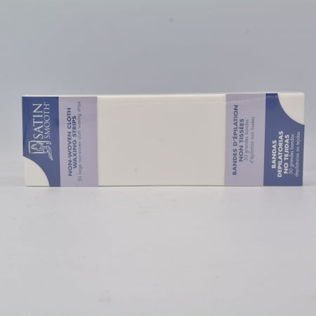 Satin Smooth Large Non-Woven Cloth Waxing Strips, 50 Pack