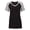 Black, variant on BW2204 Color Blocked V-Neck Tee-White-M