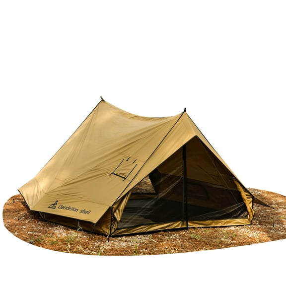 Dandelion Shell Hot Tent Cabin Plus X3 with Stove Jack – 4 Season Lightweight Shelter for 2–3 People, Waterproof & Windproof, Ideal for Camping, Backpacking, Hiking, Hunting & Fishing