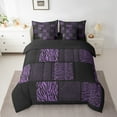 thumbnail image 2 of Castle Fairy Zebra Print 7-Piece Twin Bedding Sets for Teens,Animal Leopard Bedding Comforter Set,Geometric Lattice Breathable Sheet Sets,Lightweight Room Decor, 2 of 8
