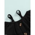 thumbnail image 4 of Summer Toddler Baby Girl Clothes Off Shoulder Ruffle Sling Crop Tops Short Pants 2Pcs Outfits, 4 of 7